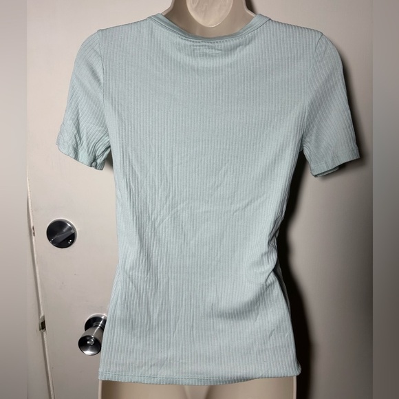 Lucky Brand Soft Mint Ribbed Tee - Picture 4 of 5